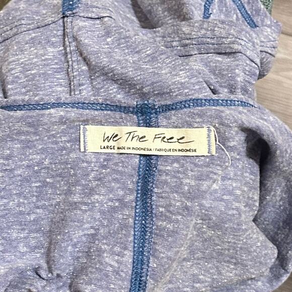 Free People We The Free Carly Scoop Neck Cobalt Blue Tank Top Women’s Size Large - Picture 6 of 10